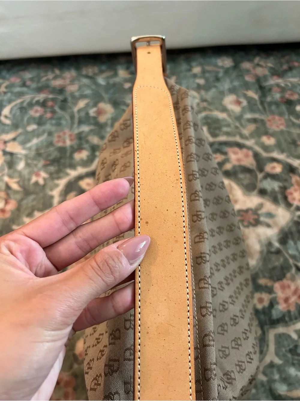 Vintage Dooney & Bourke Monogram Hobo Bag